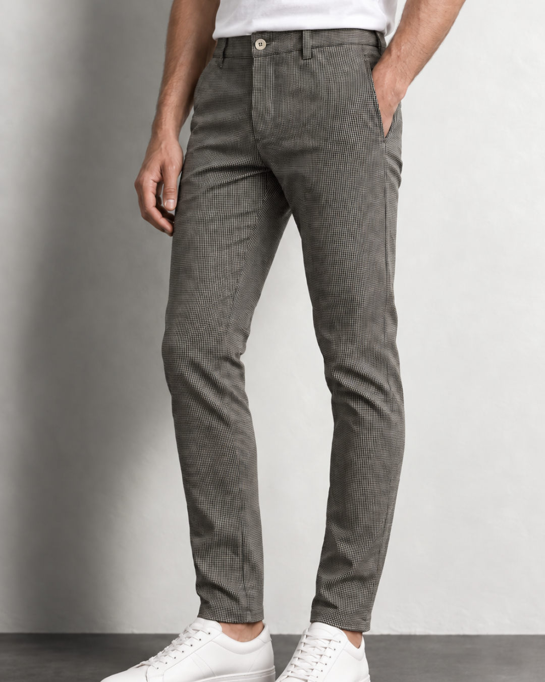 Pantalón Drill Hombre con Microtextura