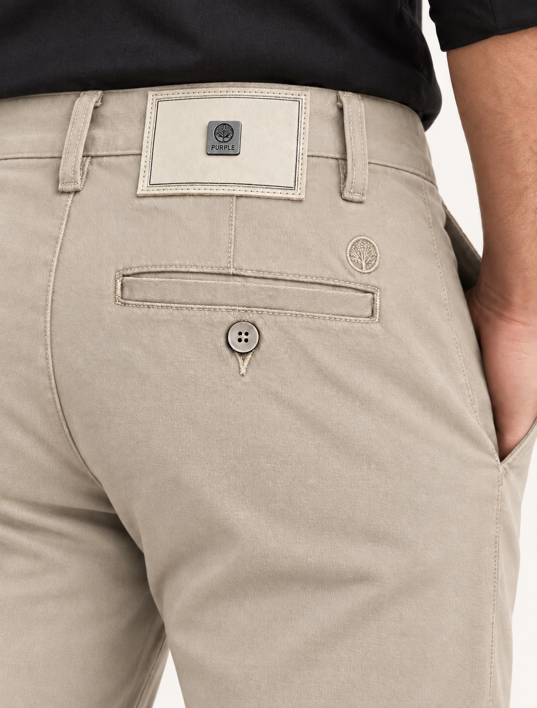 Pantalón Drill Texturizado Slim Fit para Hombre