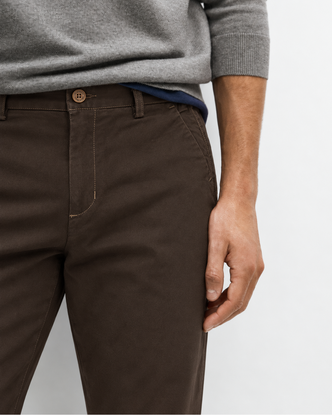 Pantalón Drill Texturizado Slim Fit para Hombre