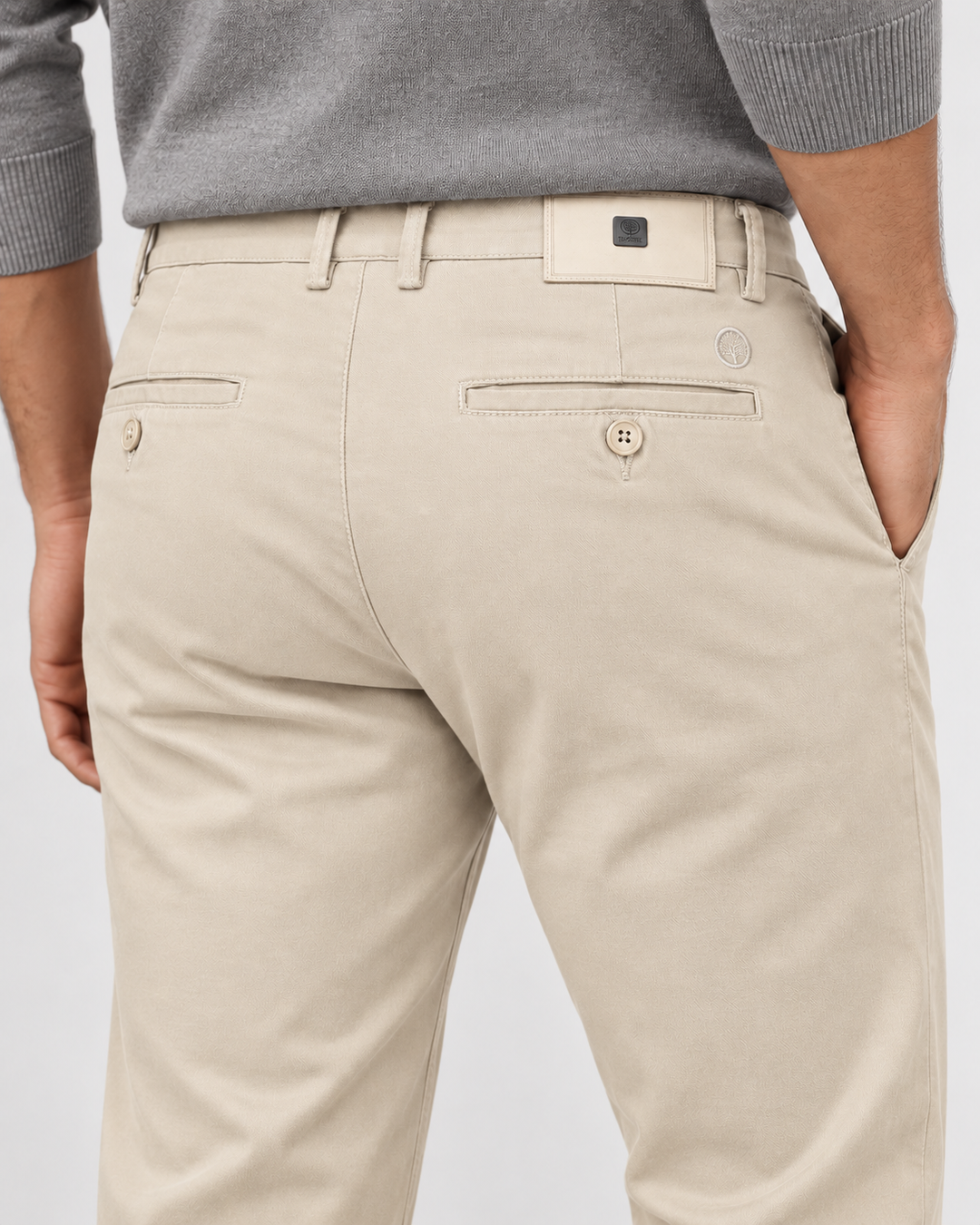 Pantalón Drill Texturizado Slim Fit para Hombre