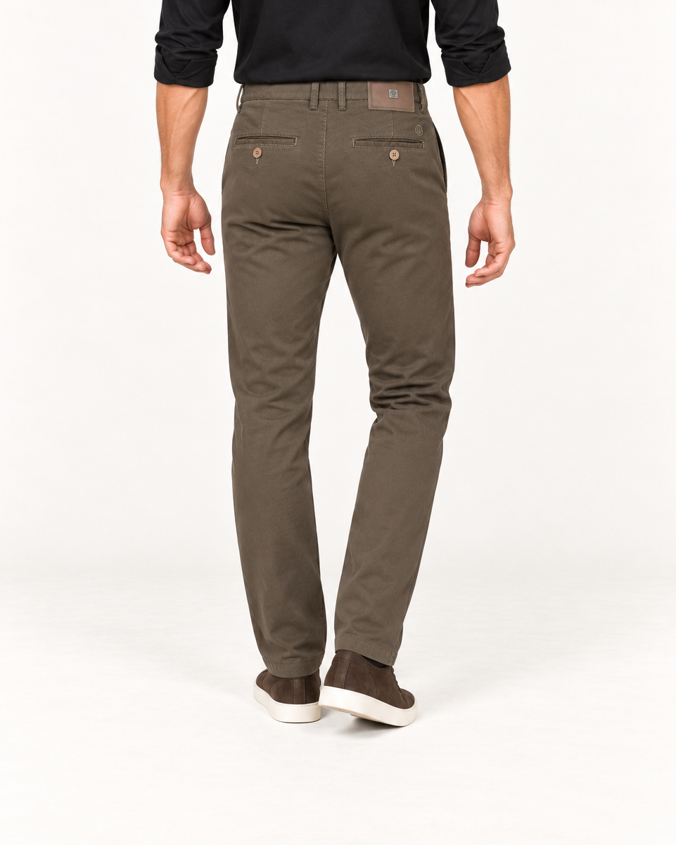 Pantalón Drill Texturizado Slim Fit para Hombre
