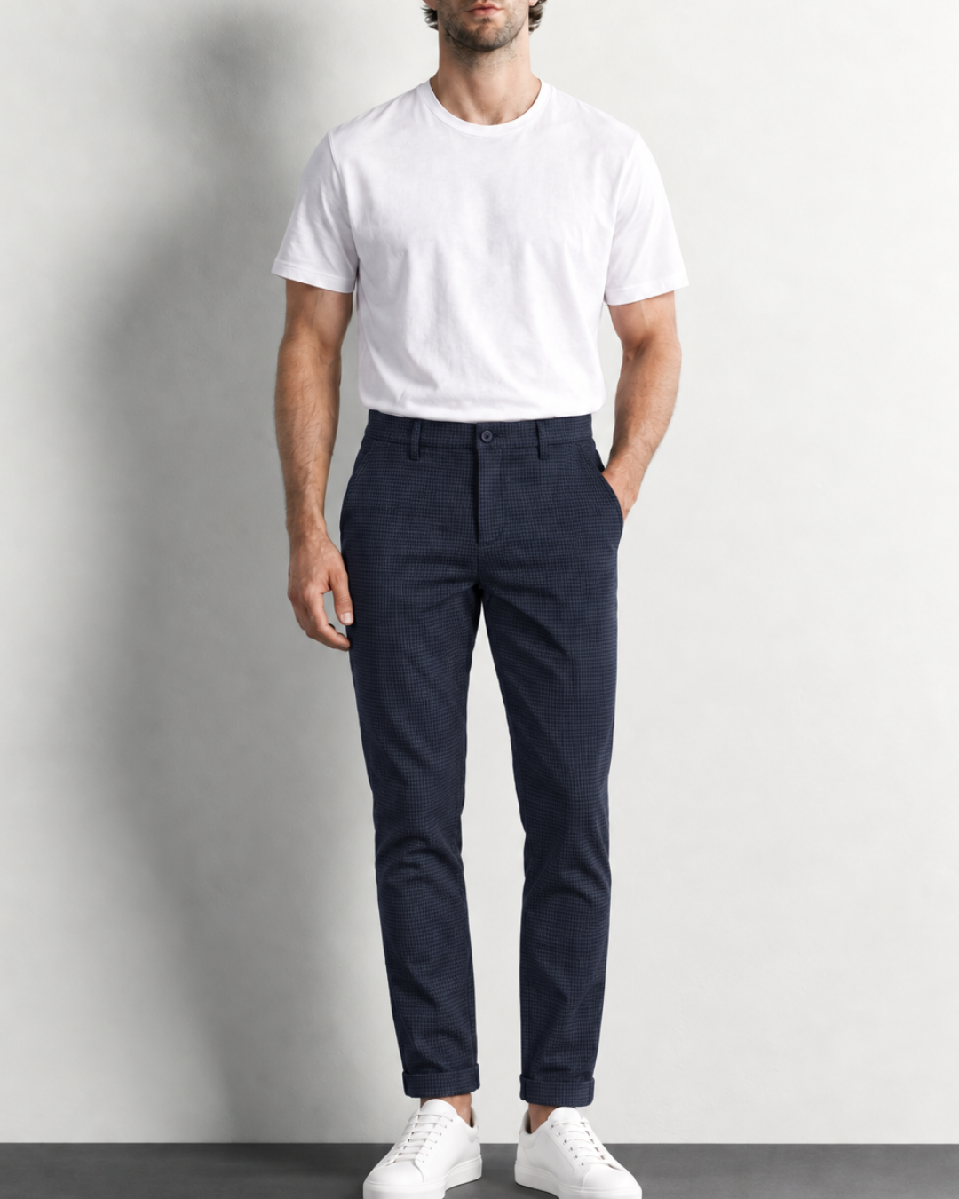 Pantalón Drill Hombre Strech con Microtextura