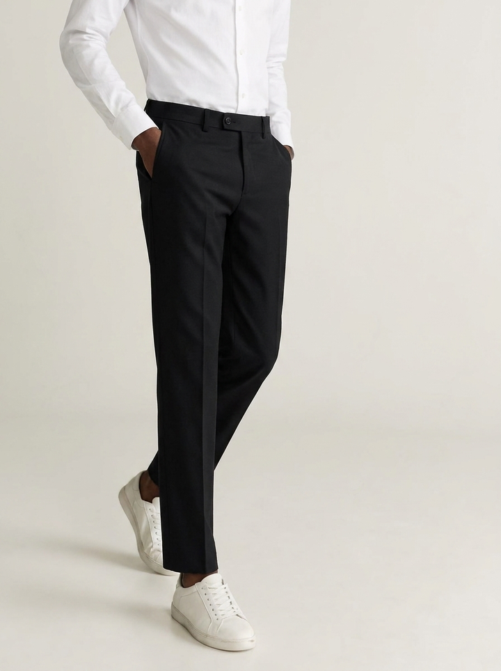 Pantalón Hombre tipo paño Sastrero  Negro sastre hombre, pantalón sastrero hombre, pantalón formal hombre, pantalón de vestir hombre, pantalón elegante hombre, pantalón tipo paño hombre, pantalón recto hombre, pantalón clásico hombre