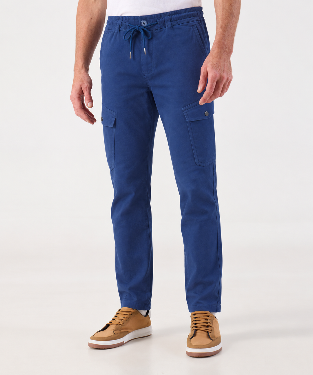 Pantalón Jogger Cargo Slim Fit para Hombre en Algodón Texturizado