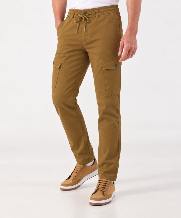 Pantalón Jogger Cargo Slim Fit para Hombre en Algodón Texturizado