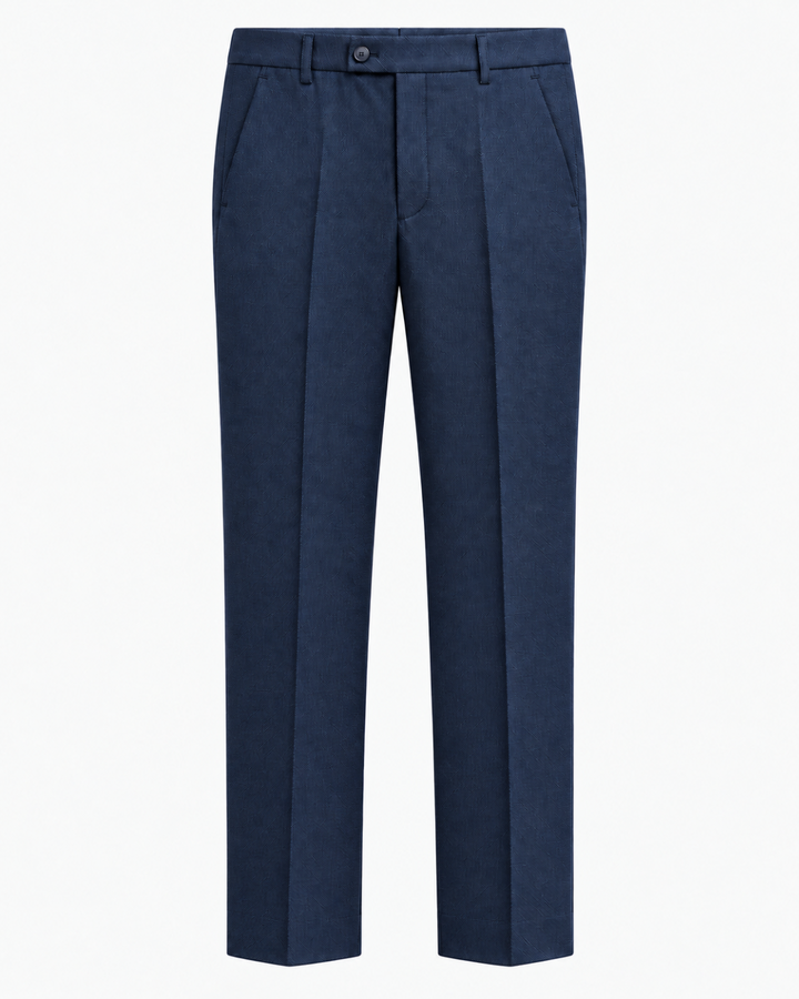 Pantalón Sastre Azul Texturizado – Slim
