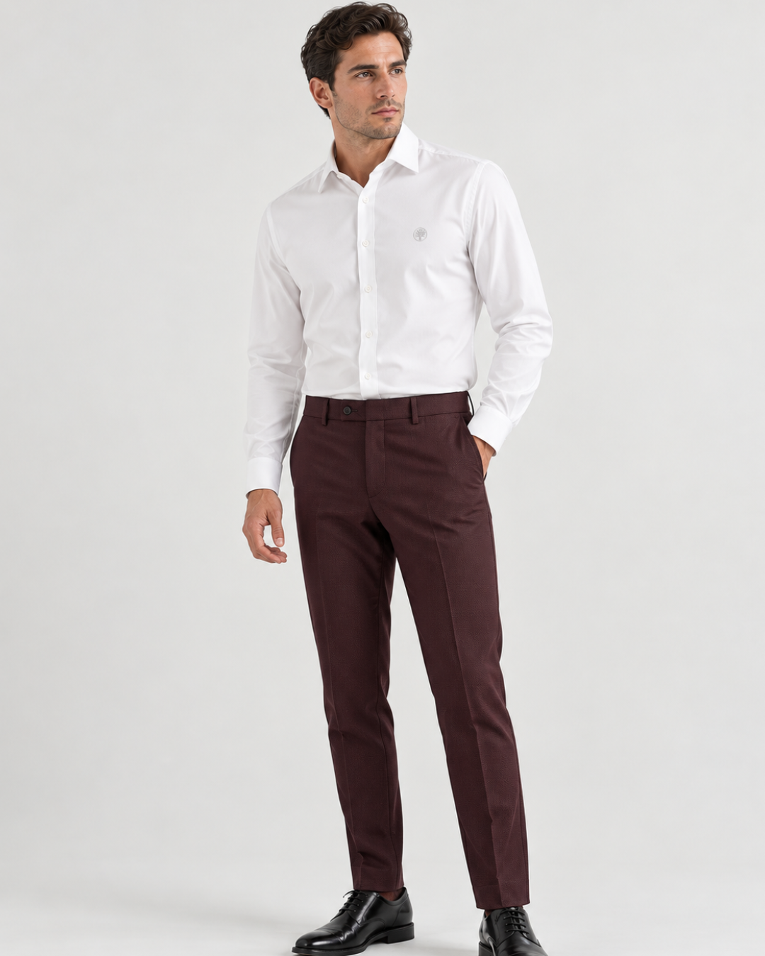 Pantalón Sastre Borgoña Texturizado – Slim