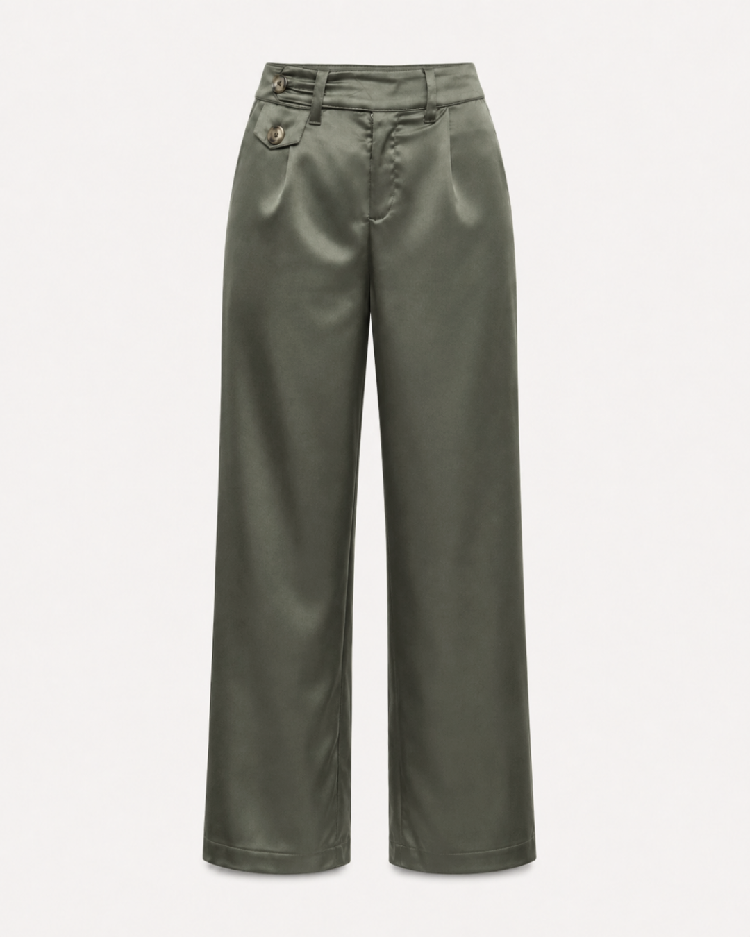 Pantalón Satinado Mujer Tiro Alto Bota Ancha Verona