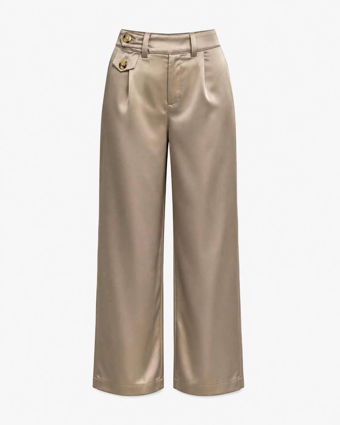 Pantalón Satinado Mujer Tiro Alto Bota Ancha Verona