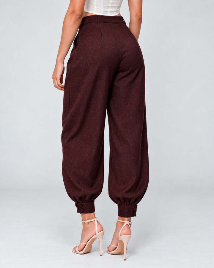 Pantalón Dama Balloon Texturizado Sastre