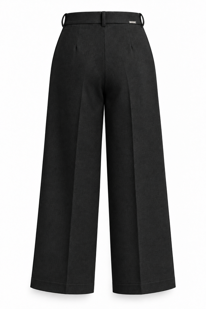 Pantalón Sastre para Mujer de Tiro Alto con Botones Forrados