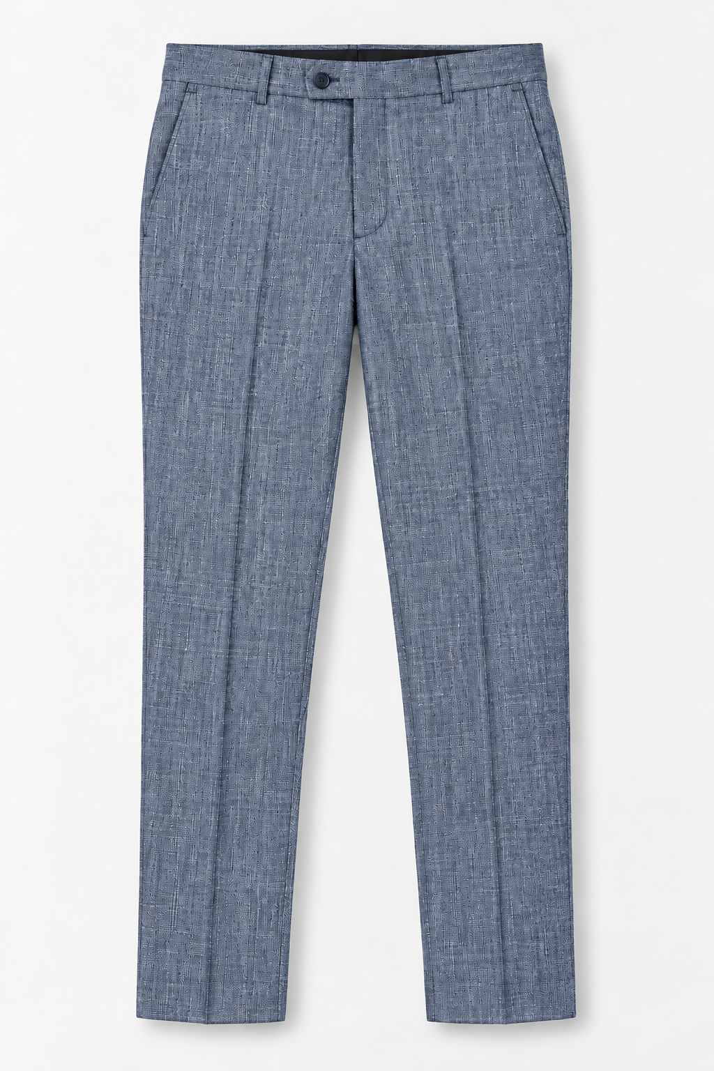 Traje Hombre Premium Azul Acero Jaspeado con Coderas