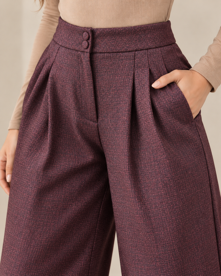 Pantalón Dama Balloon Texturizado Sastre