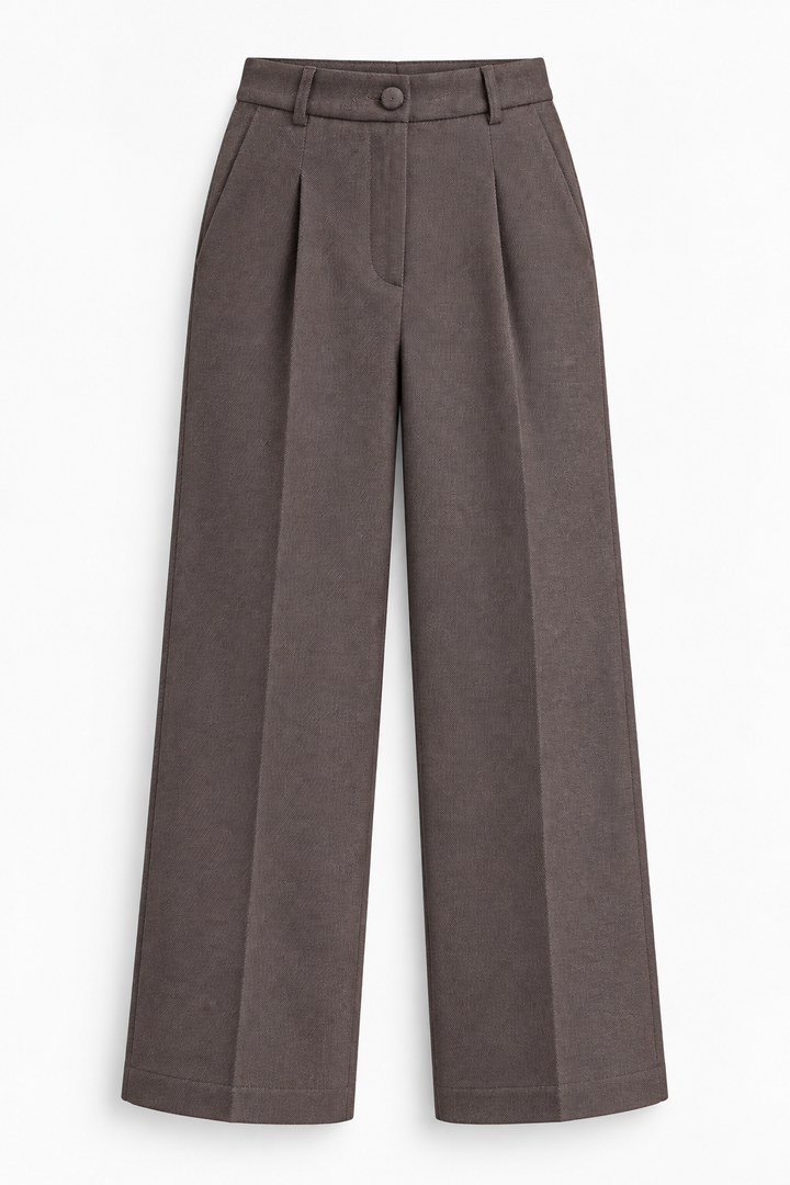 Pantalón Sastre para Mujer de Tiro Alto con Botones Forrados