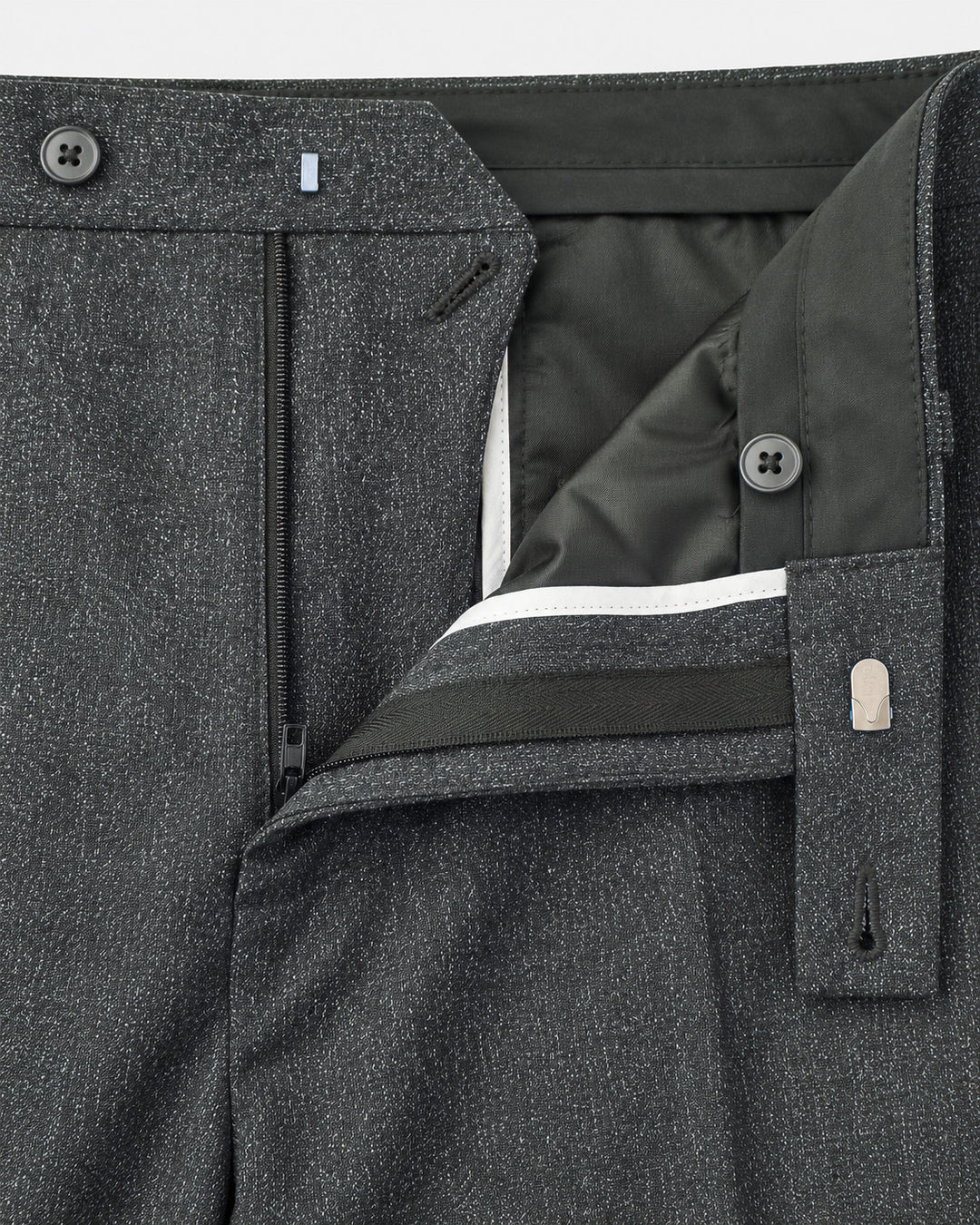 Pantalón tipo paño Sastrero Hombre Recto Gris carbón