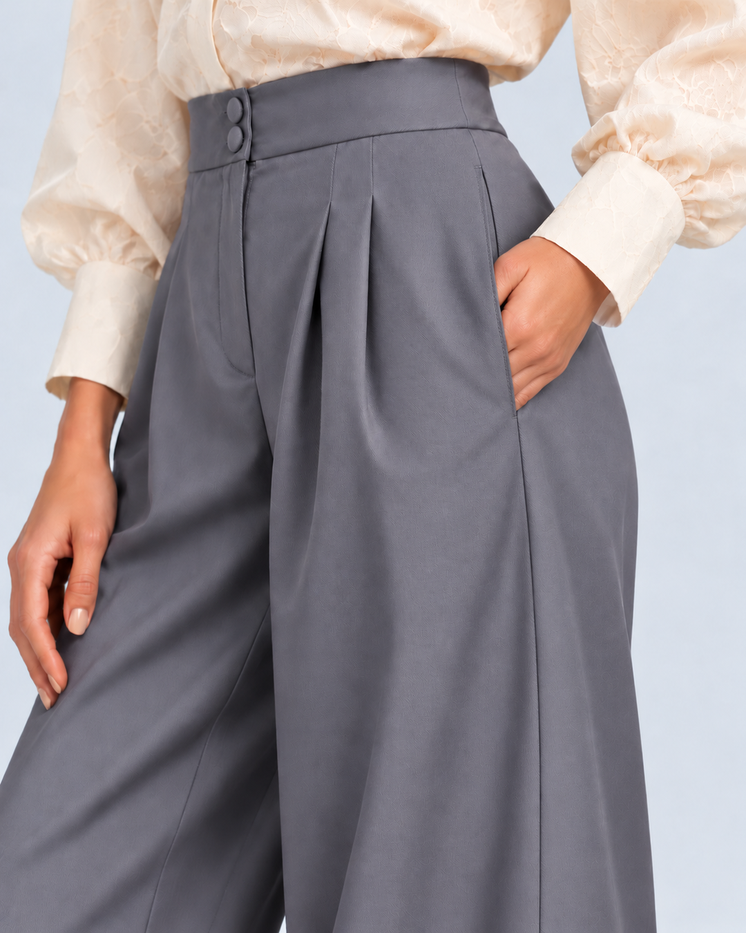 Pantalón Balloon de Mujer de Tiro Alto con Pinzas