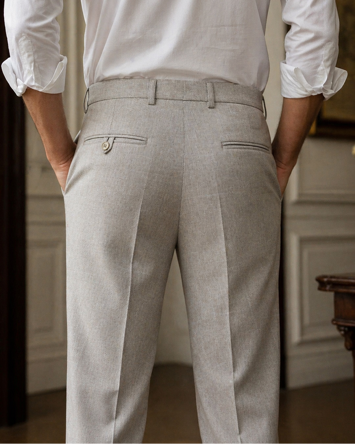 Pantalón Sastre Beige Claro Poliester - Purple Rain