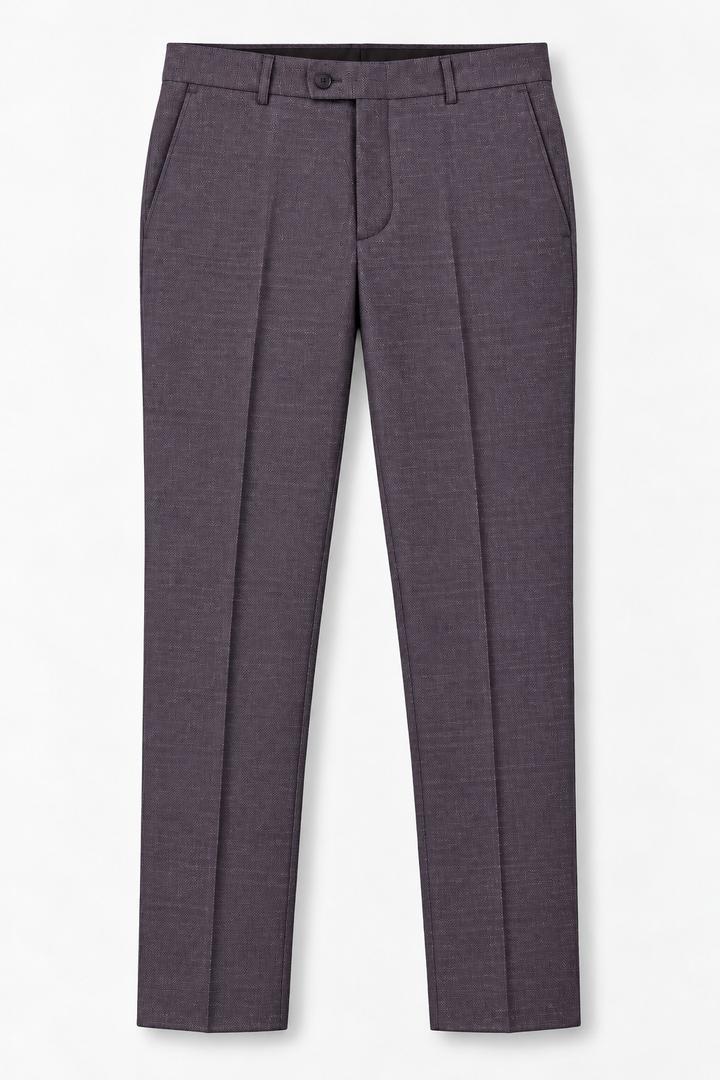 Traje Hombre Premium Ciruela Texturizado sin coderas