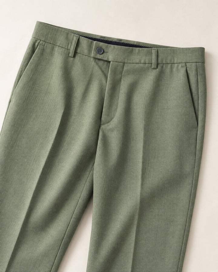 Traje para Hombre Slim Fit Tipo Paño con Coderas Verde Selva