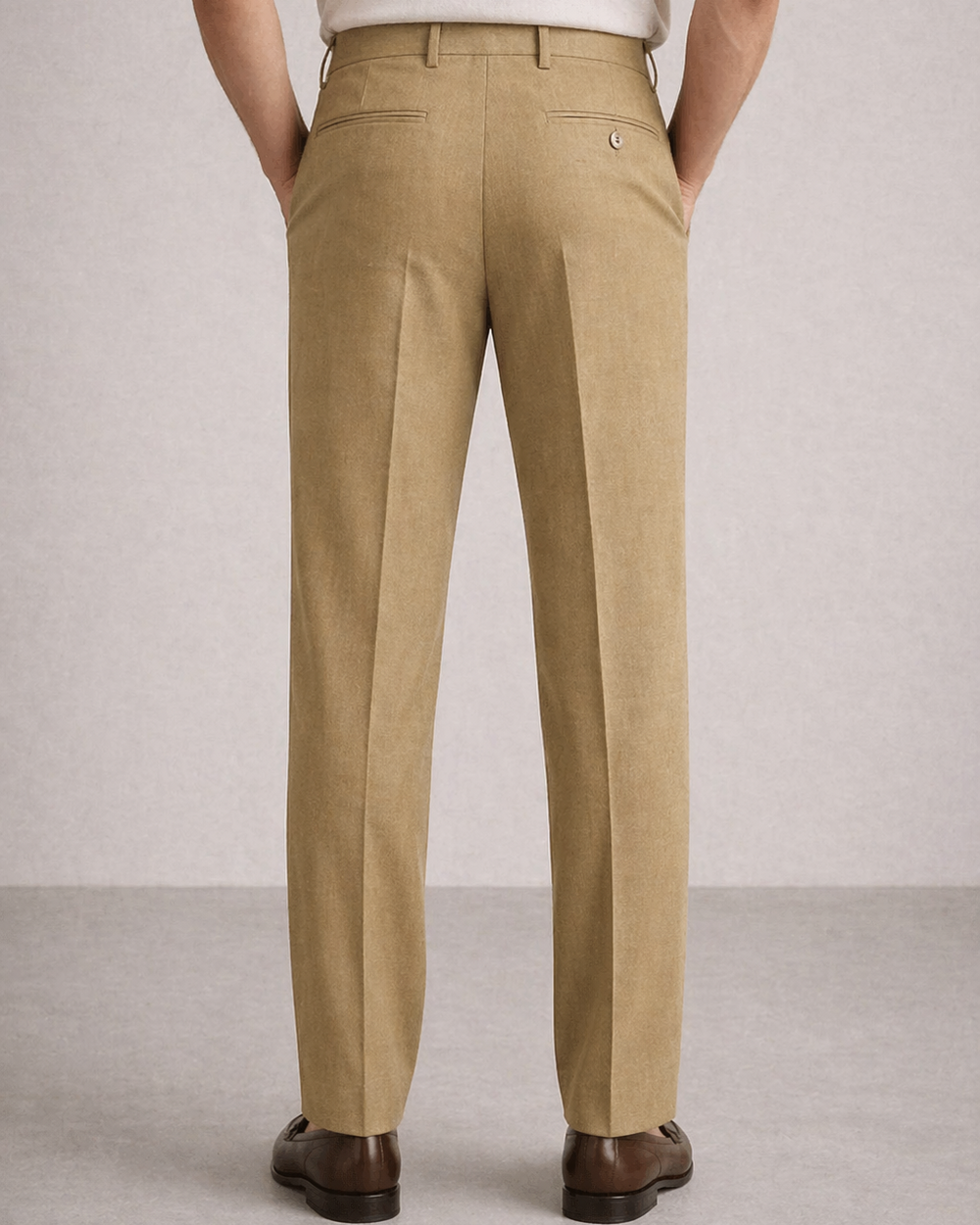 Pantalón Sastre Caqui Poliester - Purple Rain