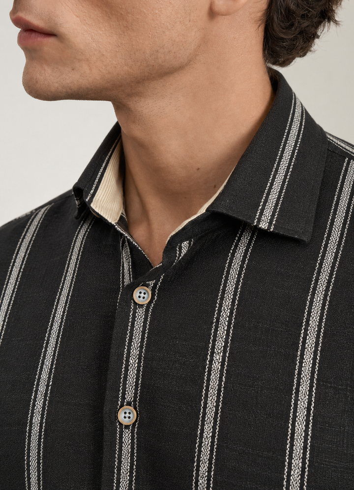 Camisa Milano Rayas Hombre - Purple Rain
