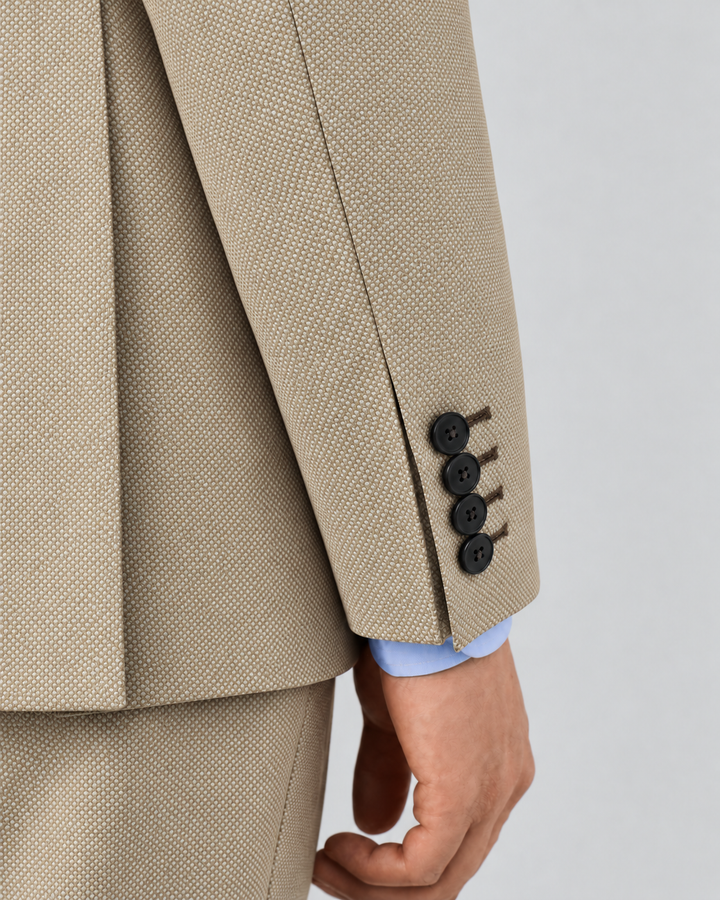 Traje Hombre Premium Texturizado arena sin coderas