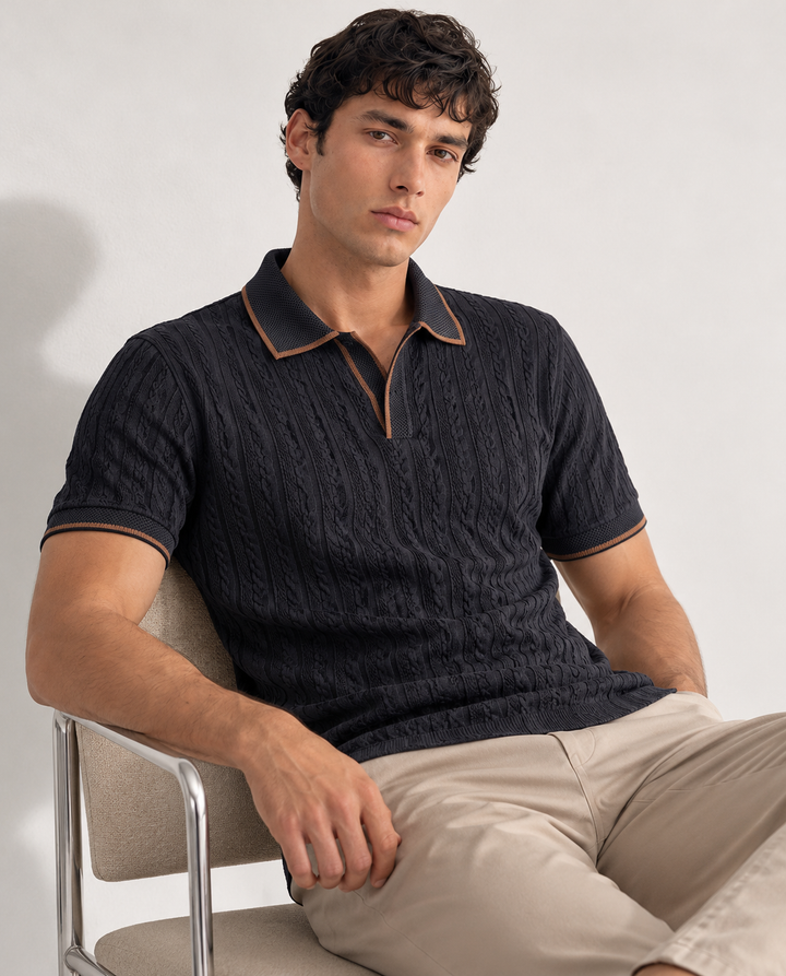 Polo hombre tejida Mónaco