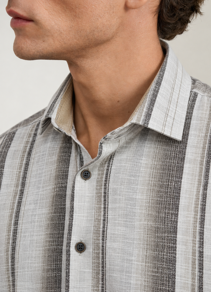 Camisa Milano Algodón 100% Cuello Italiano - Purple Rain