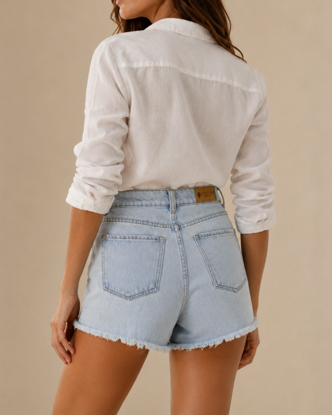 Short denim extremo desgastado