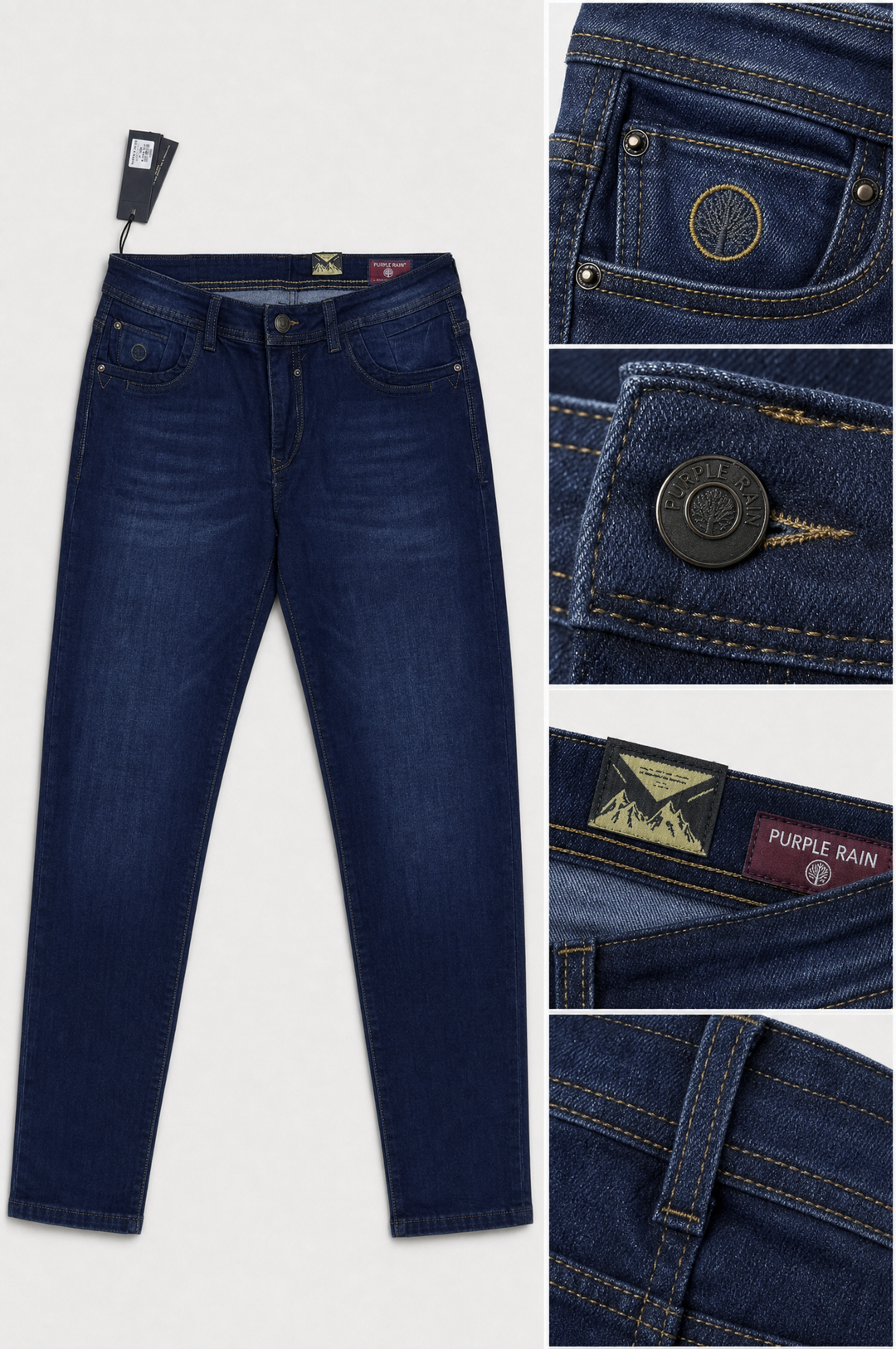 Jean Skinny Fit para Hombre Azul Oscuro | Purple Rain