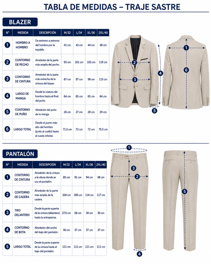 Traje Sastrero de Diseño Italiano Firenze