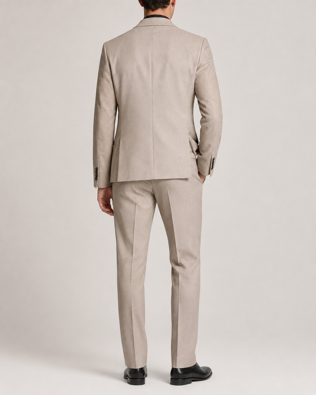 Traje Hombre  Slim Fit Tipo Paño con Coderas. | Beige