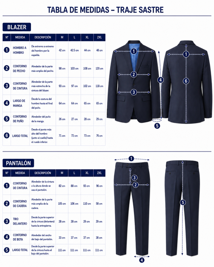 Traje hombre  azul oscuro con raya tiza Salvatore