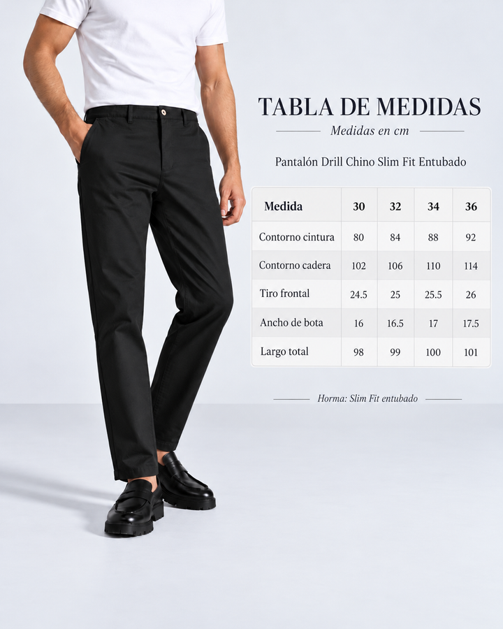 Pantalón Drill Chino Slim Fit - Purple Rain