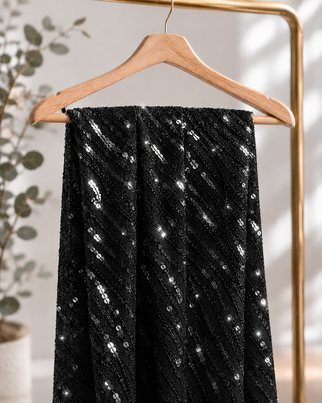 Vestido Corto Negro Brillante - Purple Rain