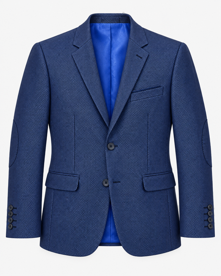 Traje Hombre Premium Azul Texturizado