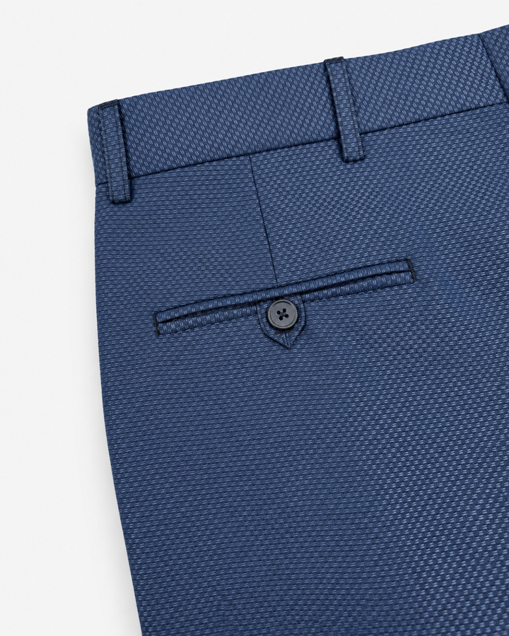 Traje Hombre Premium Azul Texturizado