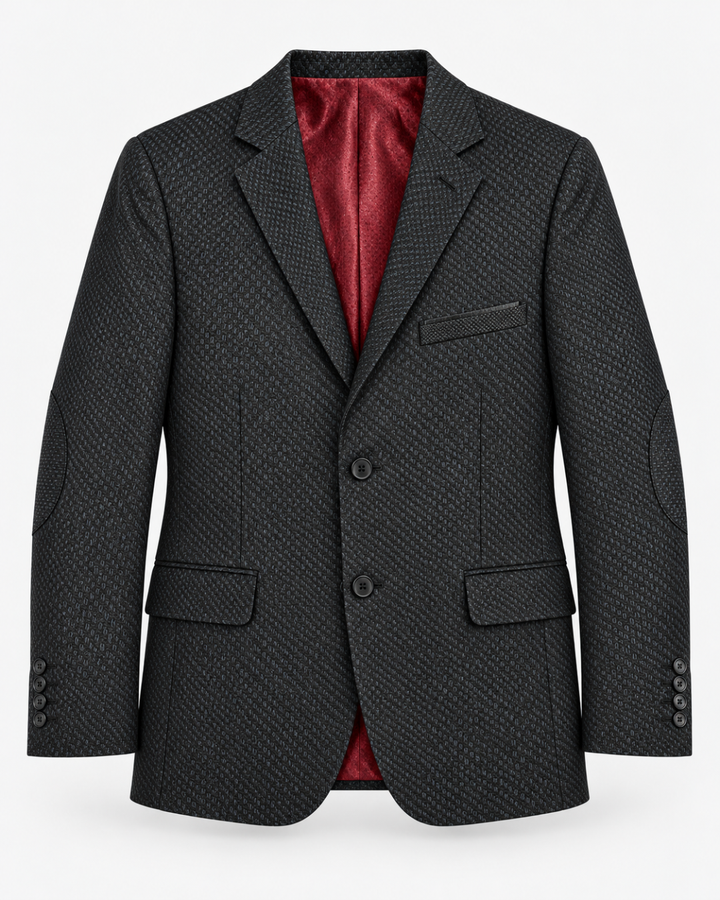 Traje Hombre Premium Negro Texturizado