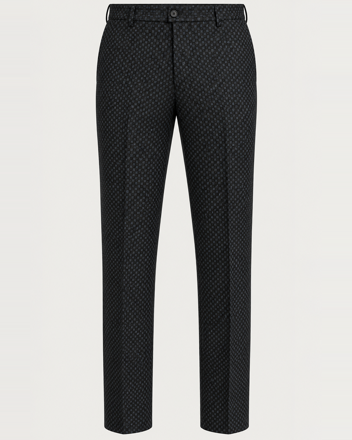 Traje Hombre Premium Negro Texturizado