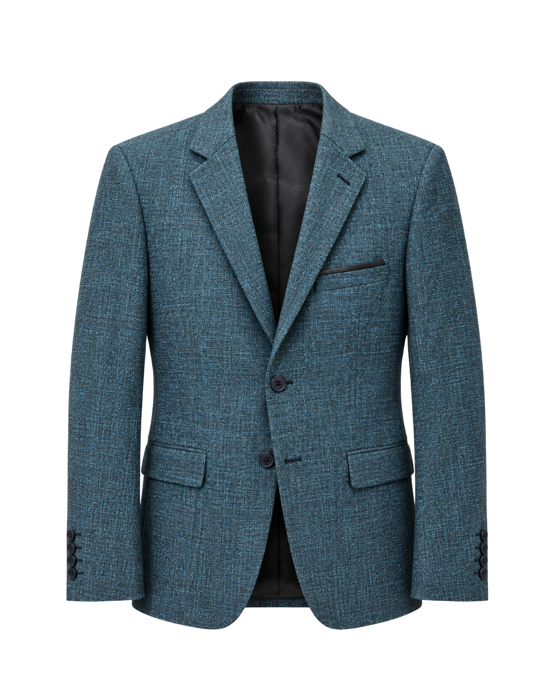 Traje Hombre Premium Texturizado Azul Petróleo