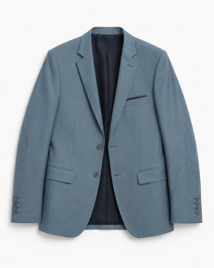 Traje Hombre  Slim Fit Tipo Paño con Coderas. | Petróleo