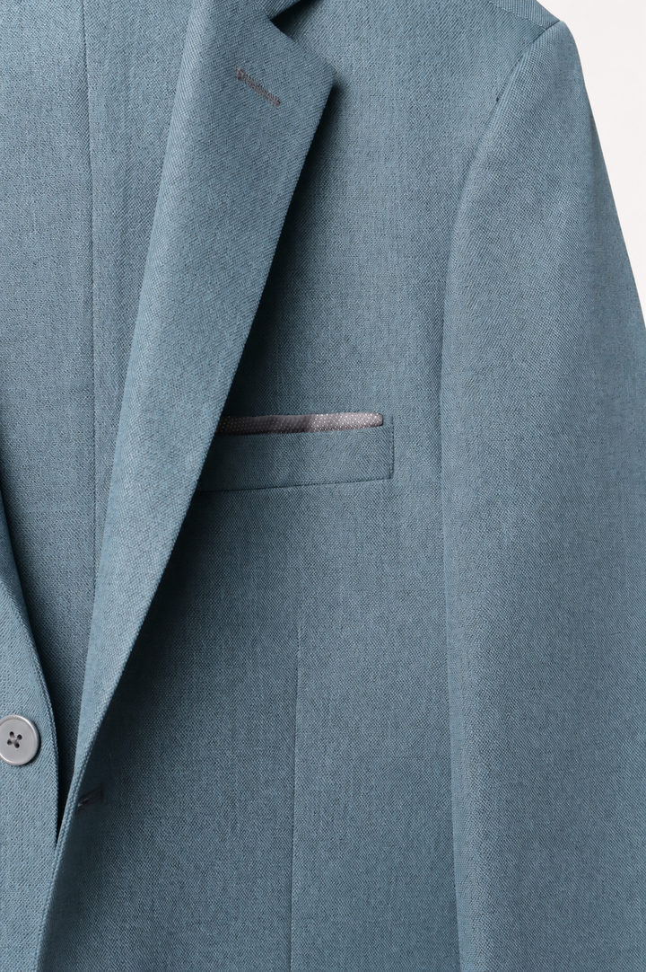Traje Hombre  Slim Fit Tipo Paño con Coderas. | Petróleo