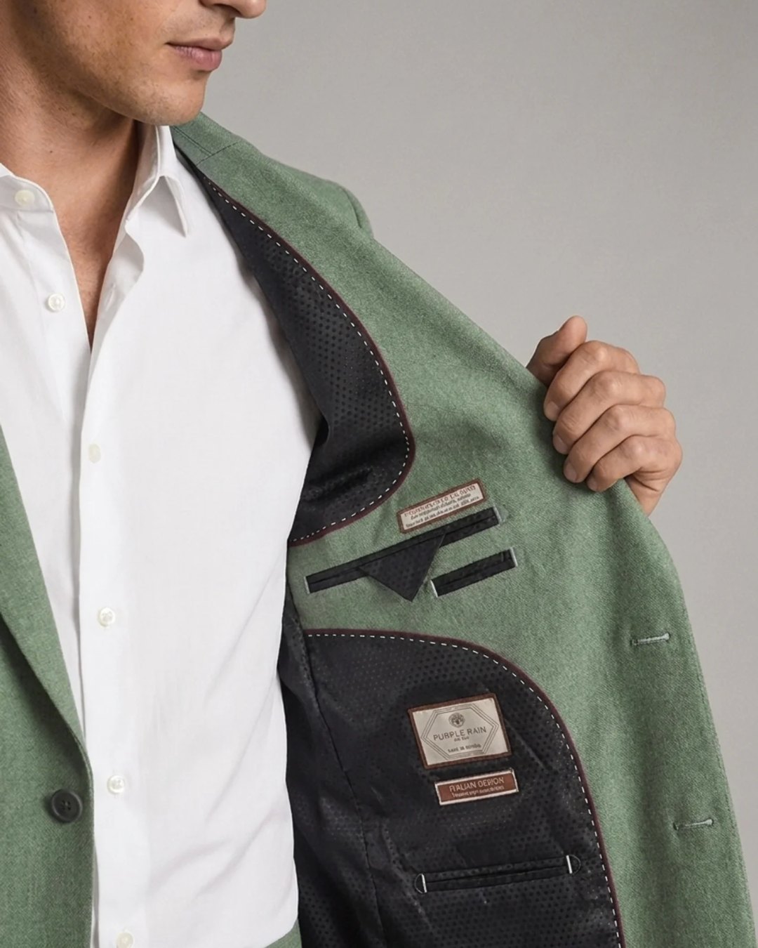 BLAZER HOMBRE TIPO PAÑO  Verde Selva