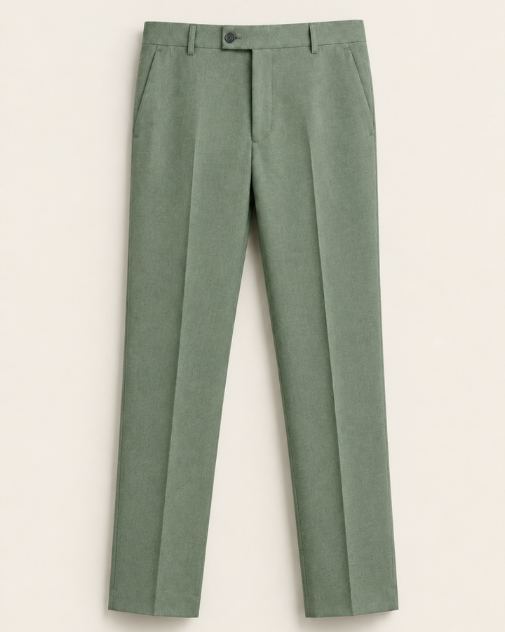 Traje Hombre  Slim Fit Tipo Paño con Coderas. | Verde selva