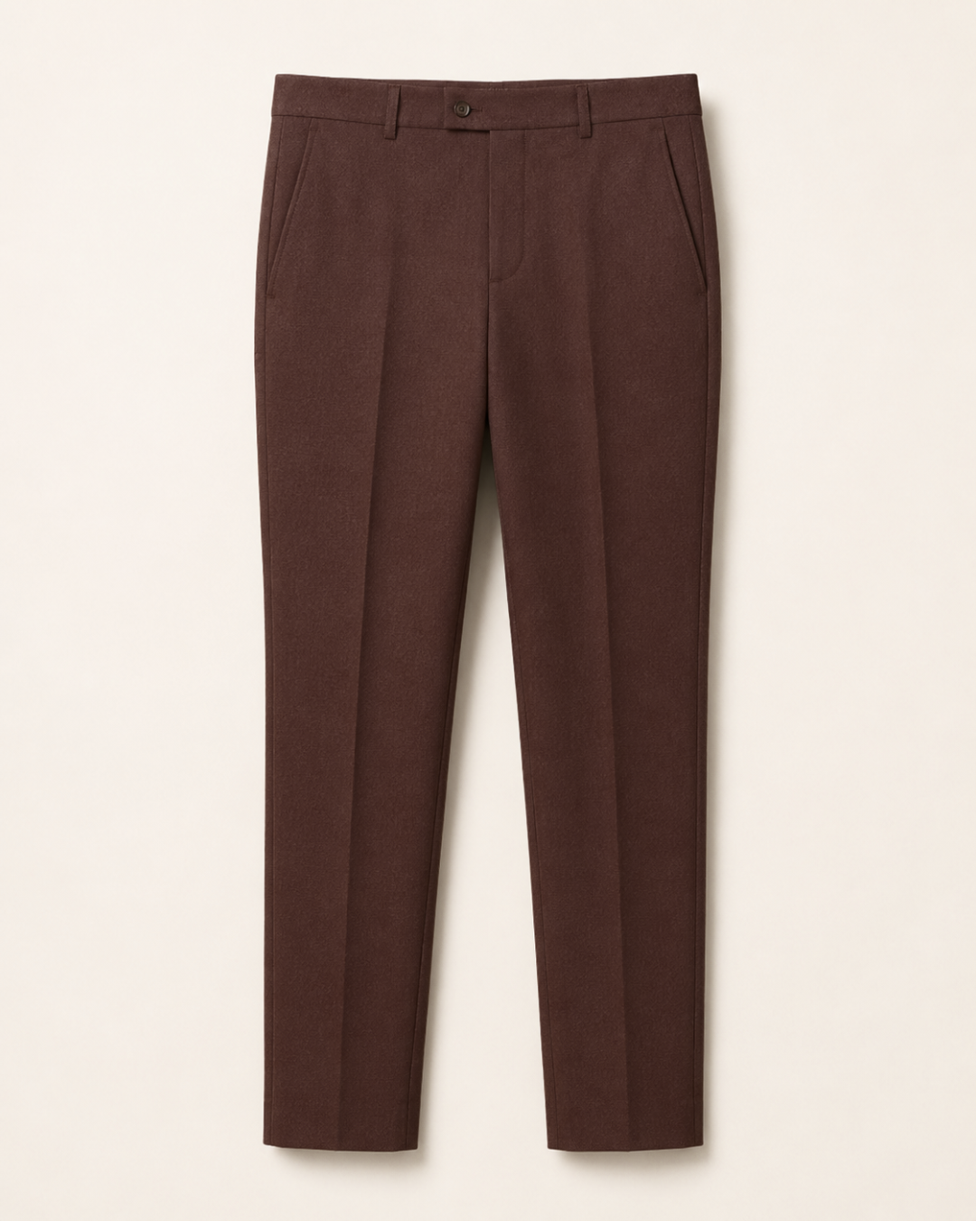 Traje Hombre  Slim Fit Tipo Paño con Coderas. café