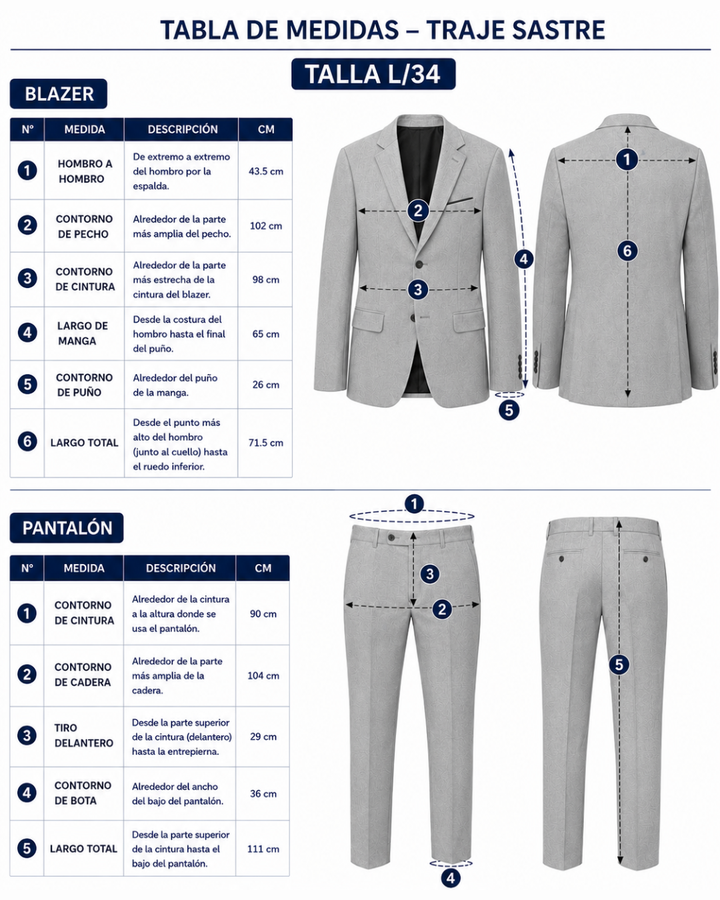 Traje Hombre  Slim Fit Tipo Paño con Coderas. gris verdoso