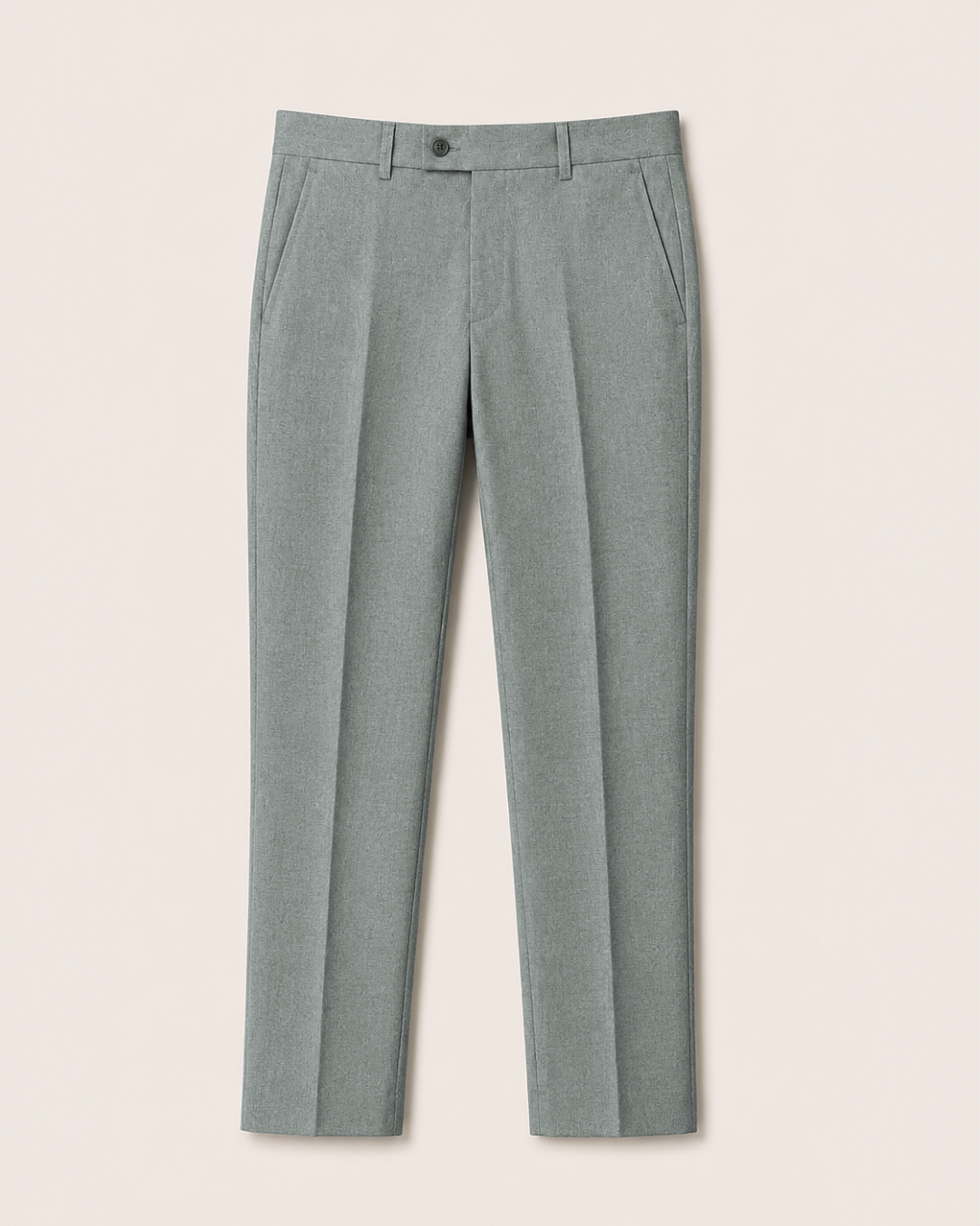 Traje Hombre  Slim Fit Tipo Paño con Coderas. gris verdoso