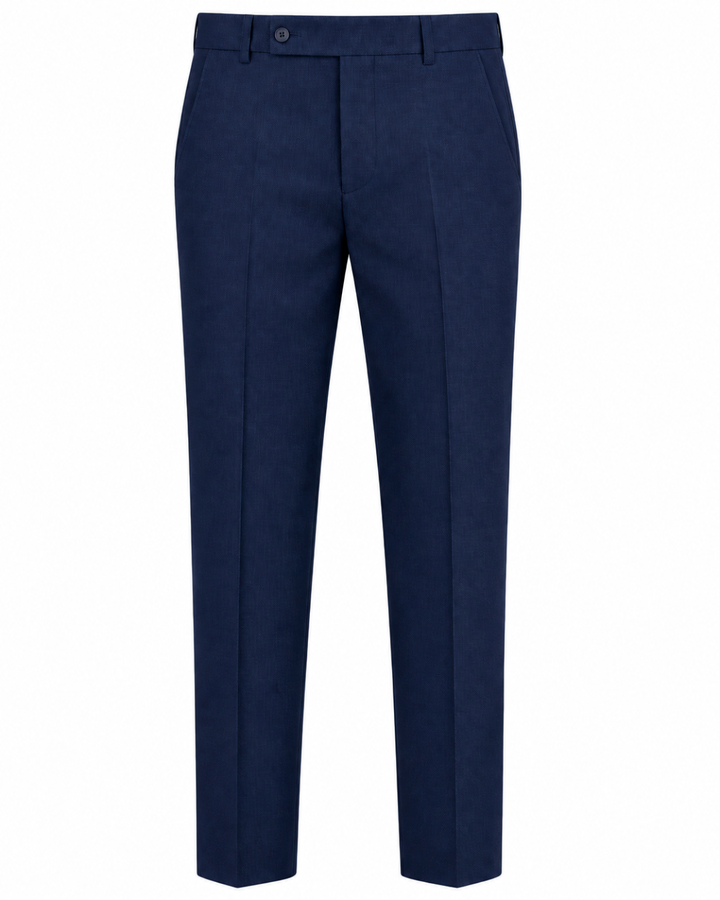 Traje Hombre Tipo Paño Azul Noche Texturizado