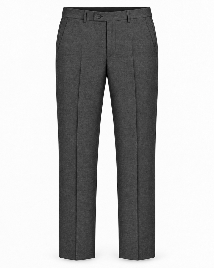 Traje Hombre Élite Tipo Paño Gris Oscuro Plata Texturizado