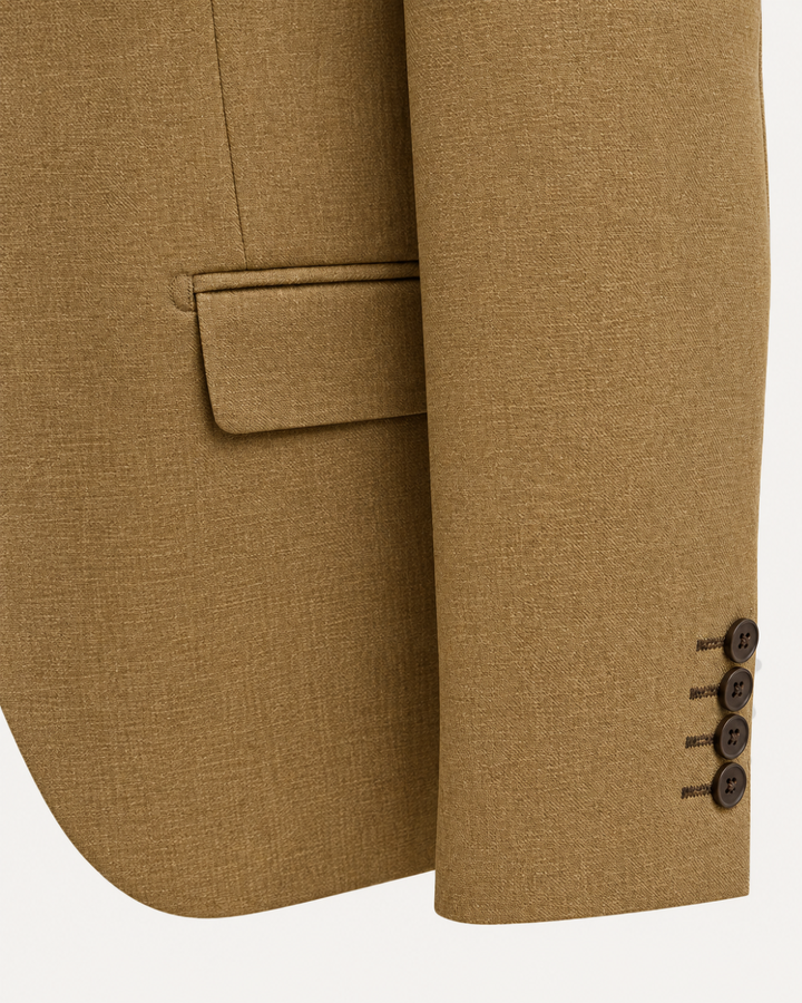 Traje de hombre premium texturizado Caqui